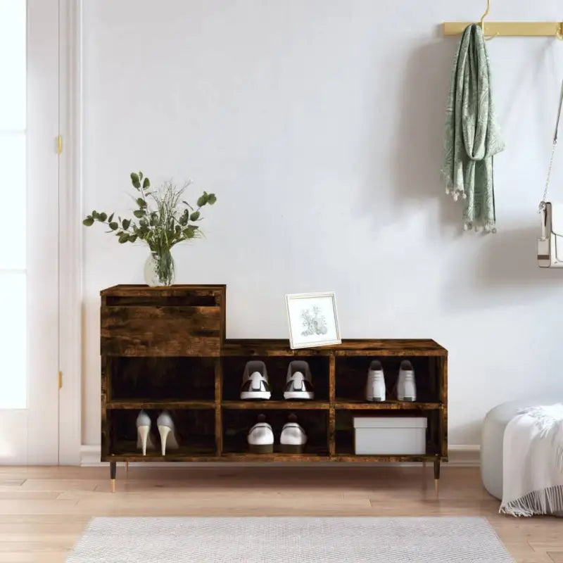 Schoenenkast 102X36X60 Cm Bewerkt Hout