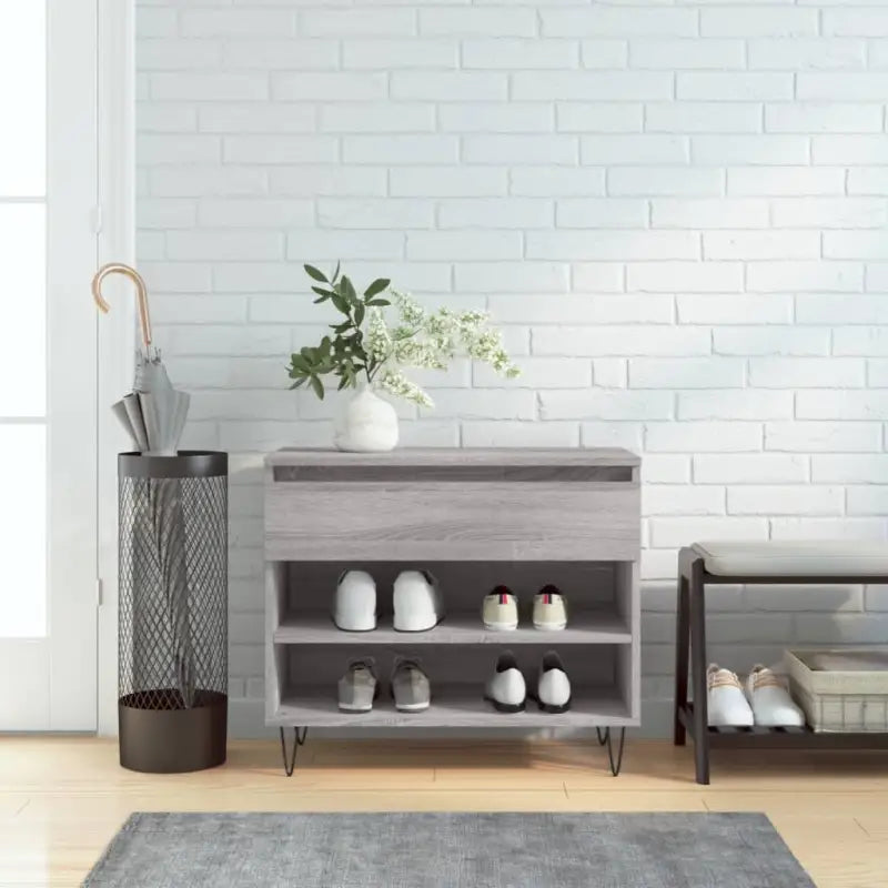 Schoenenkast 70X36X60 Cm Bewerkt Hout