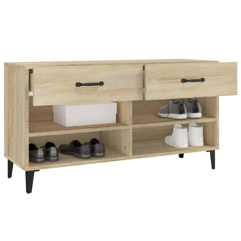 Elegante schoenenkast van bewerkt hout met trendy ontwerp - Schoenenrekken