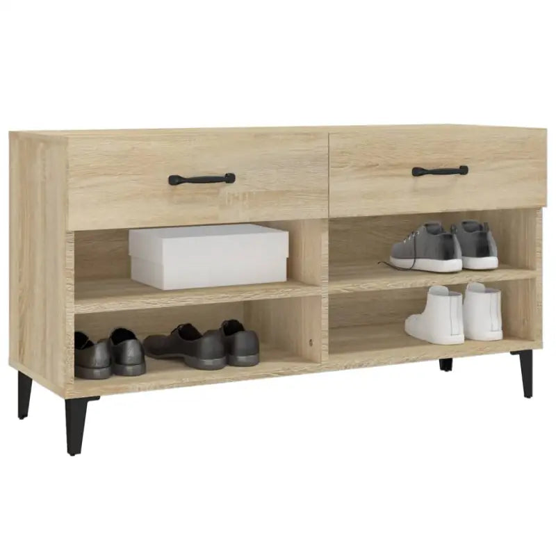 Elegante schoenenkast van bewerkt hout met trendy ontwerp - Schoenenrekken