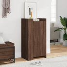Elegante schoenenkast van bewerkt hout voor een opgeruimde ingang - bruin eikenkleur / 1 - Schoenenrekken