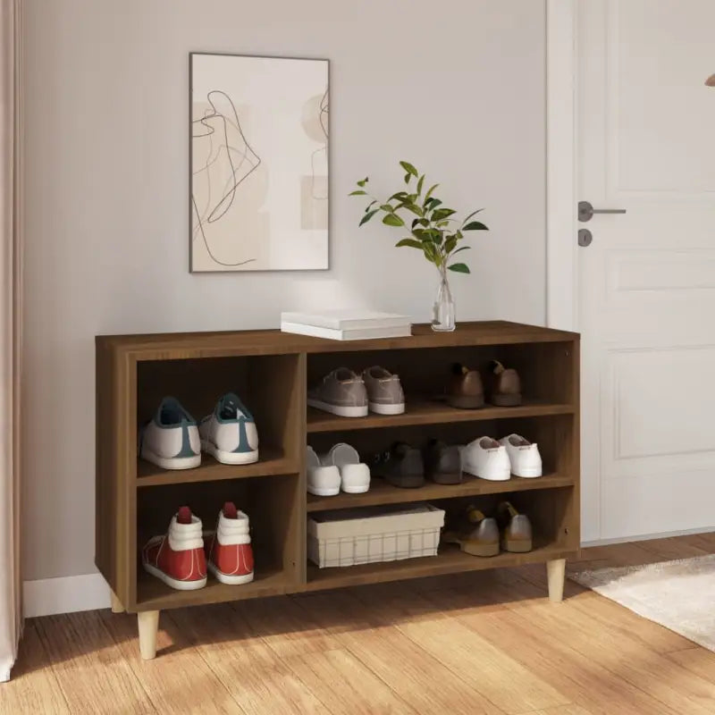 Schoenenkast 102X36X60 Cm Bewerkt Hout