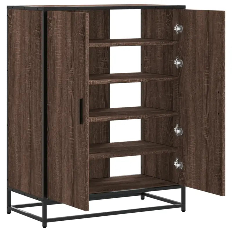 Elegante schoenenkast van bewerkt hout voor een opgeruimde omgeving - Schoenenrekken