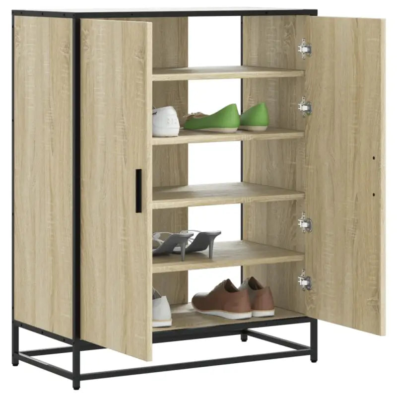 Elegante schoenenkast van bewerkt hout voor een opgeruimde omgeving - Sonoma eiken / 1 - Schoenenrekken