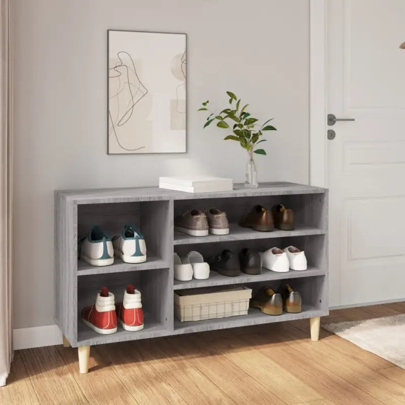 Schoenenkast 102X36X60 Cm Bewerkt Hout