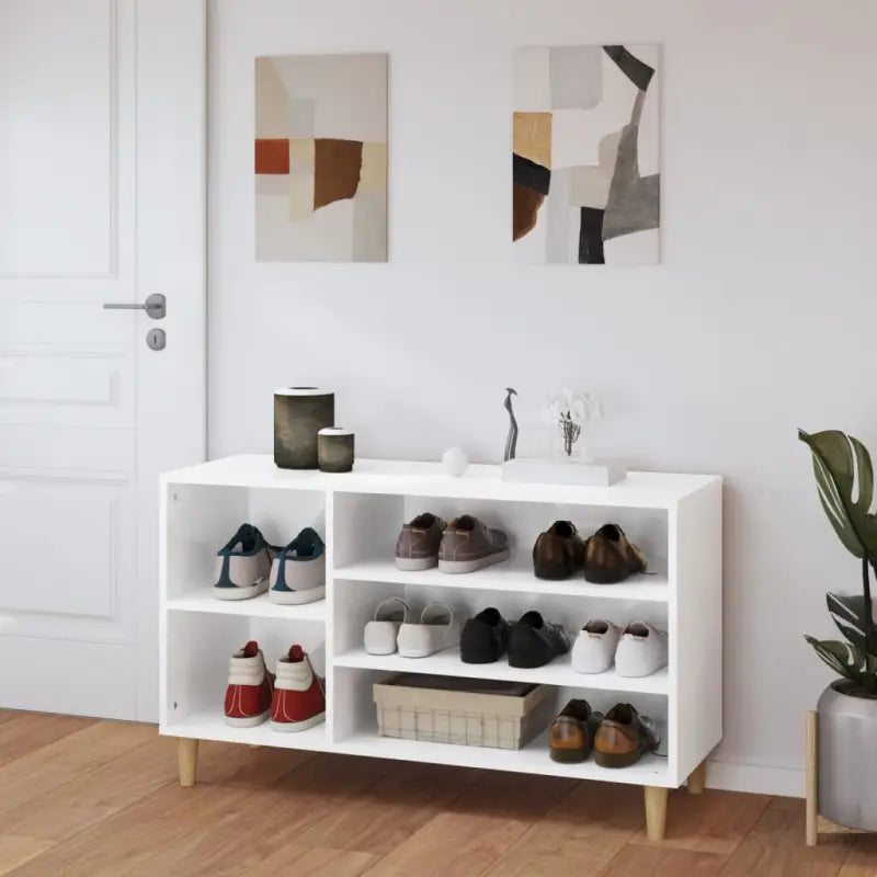 Schoenenkast 102X36X60 Cm Bewerkt Hout