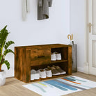 Elegante schoenenkast van bewerkt hout voor een opgeruimde ruimte - Gerookt eiken / 1 - Schoenenrekken