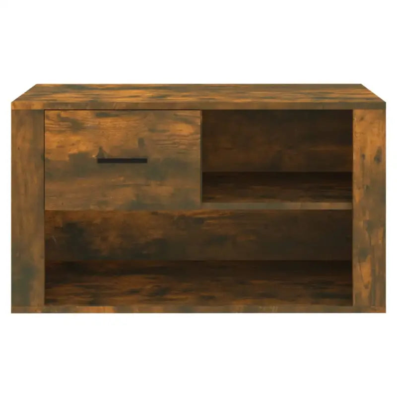 Elegante schoenenkast van bewerkt hout voor een opgeruimde ruimte - Gerookt eiken / 1 - Schoenenrekken