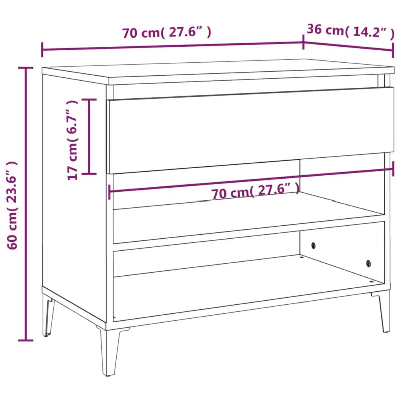 Elegante schoenenkast van bewerkt hout voor een opgeruimde ruimte - Betongrijs / 1 - Schoenenrekken