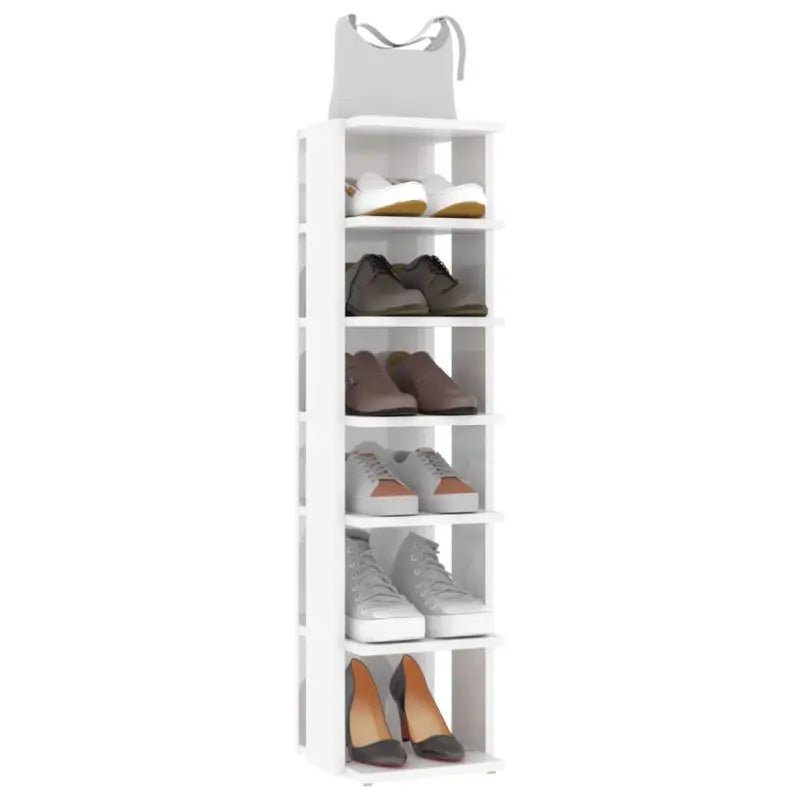 Schoenenkast 27,5X27X102 Cm Bewerkt Hout