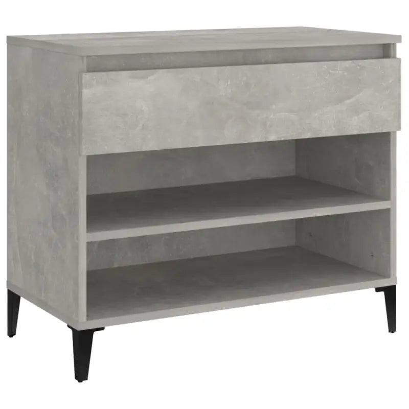 Elegante schoenenkast van bewerkt hout voor een opgeruimde ruimte - Betongrijs / 1 - Schoenenrekken