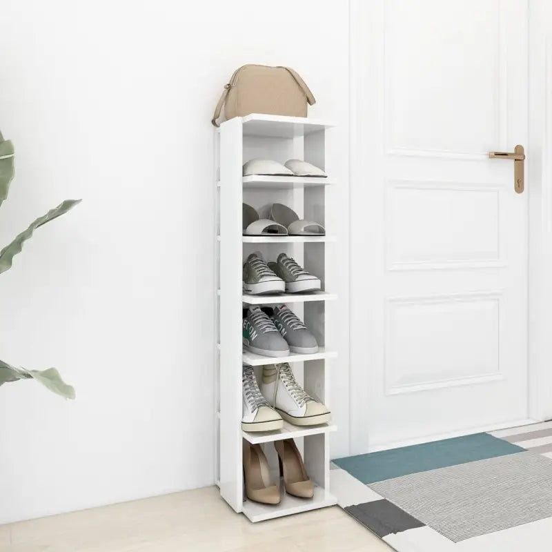 Schoenenkast 27,5X27X102 Cm Bewerkt Hout