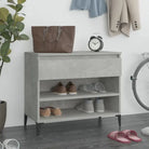 Elegante schoenenkast van bewerkt hout voor een opgeruimde ruimte - Betongrijs / 1 - Schoenenrekken