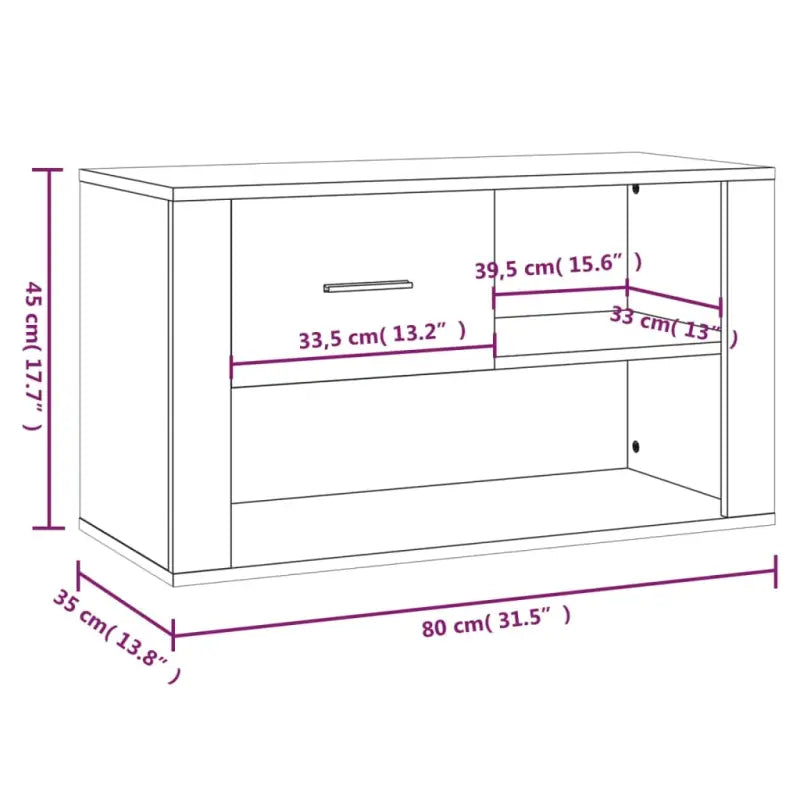 Elegante schoenenkast van bewerkt hout voor een opgeruimde ruimte - Gerookt eiken / 1 - Schoenenrekken