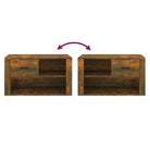 Elegante schoenenkast van bewerkt hout voor een opgeruimde ruimte - Gerookt eiken / 1 - Schoenenrekken