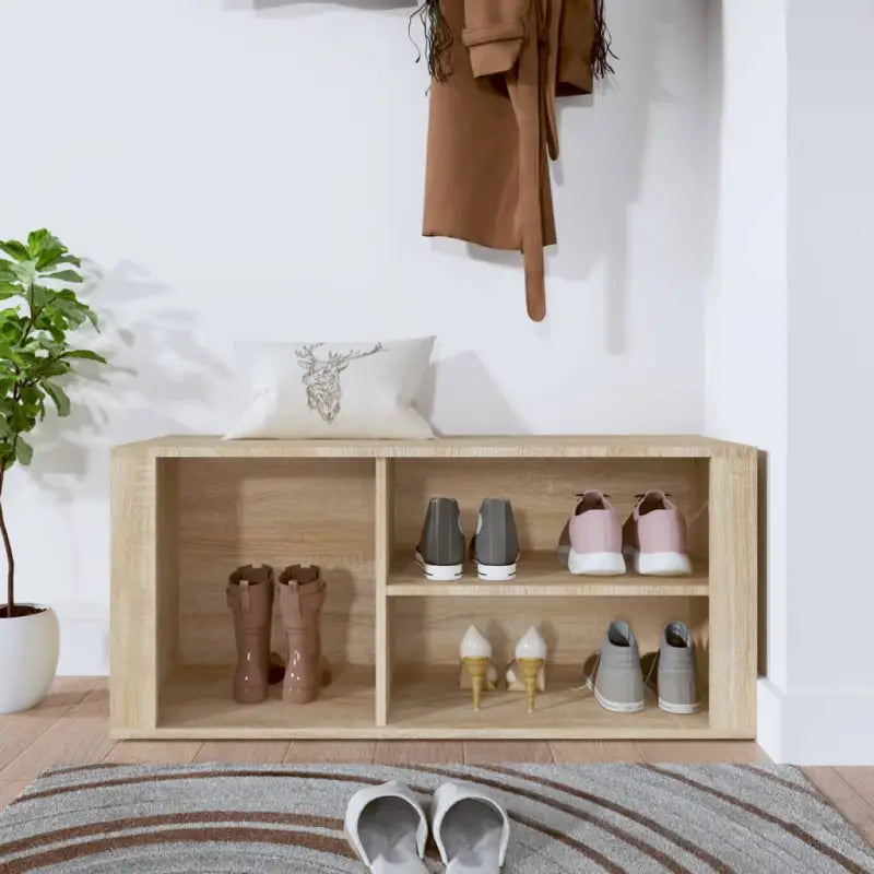 Elegante schoenenkast van bewerkt hout voor een opgeruimde ruimte - Schoenenrekken