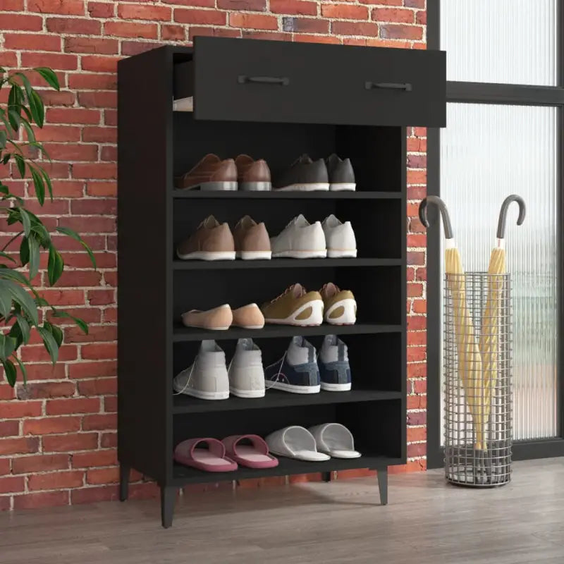 Elegante Schoenenkast van bewerkt hout voor slaapkamer of gang - Schoenenrekken