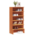 Elegante schoenenkast van massief grenenhout voor een opgeruimde ruimte - Bruin / 1 / 52 cm - Schoenenrekken