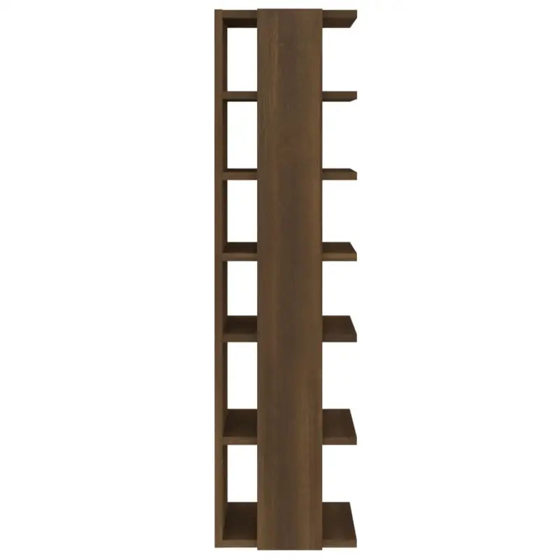 Elegante schoenenrek van bewerkt hout voor een georganiseerde opgeruimde ingang - bruin eikenkleur / 1 - Schoenenrekken