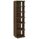 Elegante schoenenrek van bewerkt hout voor een georganiseerde opgeruimde ingang - bruin eikenkleur / 1 - Schoenenrekken