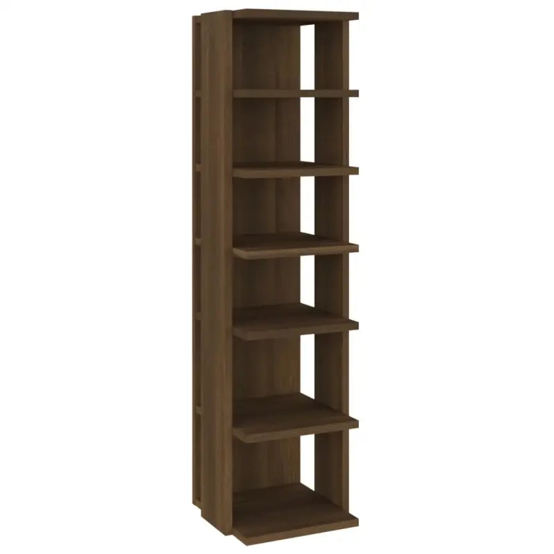 Elegante schoenenrek van bewerkt hout voor een georganiseerde opgeruimde ingang - bruin eikenkleur / 1 - Schoenenrekken