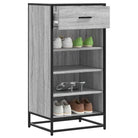 Elegante schoenenrek van bewerkt hout voor een opgeruimde omgeving - Grijs sonoma / 1 - Schoenenrekken