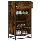 Elegante schoenenrek van bewerkt hout voor een opgeruimde omgeving - Gerookt eiken / 1 - Schoenenrekken