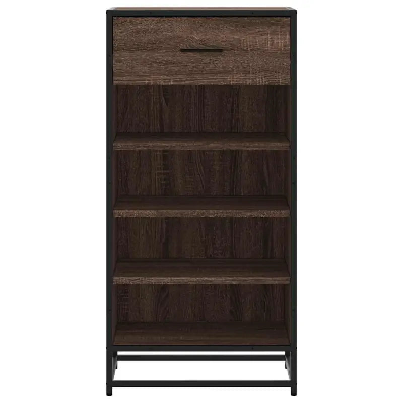 Elegante schoenenrek van bewerkt hout voor een opgeruimde omgeving - Schoenenrekken