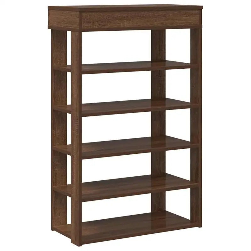 Elegante schoenenrek van bewerkt hout voor een opgeruimde ruimte - Schoenenrekken