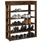 Elegante schoenenrek van bewerkt hout voor een opgeruimde ruimte - Gerookt eiken / 1 / 80 cm - Schoenenrekken