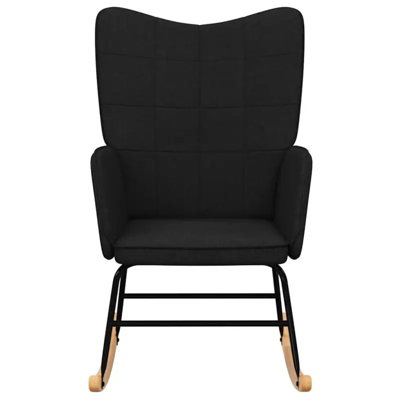 Elegante Schommelstoel met Blokpatroon voor een Modern Interieur - Schommelstoelen