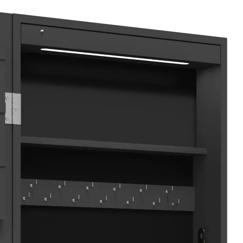 Elegante sieradenkast met LED-verlichting en bewerkt hout - Spiegels