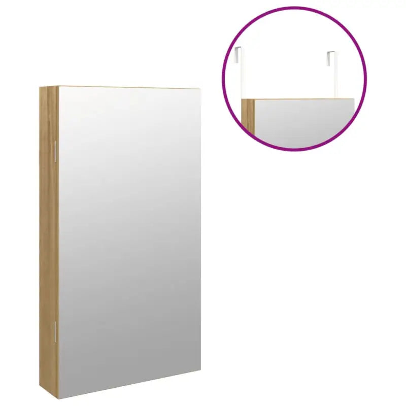 Elegante sieradenkast met LED-verlichting en bewerkt hout - Spiegels