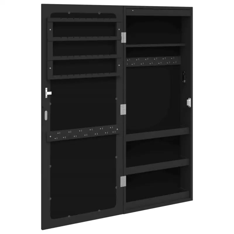 Elegante sieradenkast met LED-verlichting en bewerkt hout - Spiegels