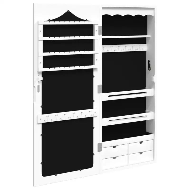 Elegante sieradenkast met spiegel en bewerkt hout - Spiegels