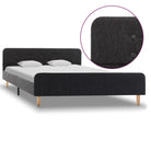 Elegante slaapkamer met klassiek bedframe en gepoedercoat stalen poten - Donkergrijs / 160 x 200 cm - Bedden & bedframes
