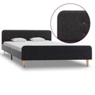 Elegante slaapkamer met klassiek bedframe en gepoedercoat stalen poten - Donkergrijs / 140 x 200 cm - Bedden & bedframes