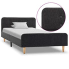 Elegante slaapkamer met klassiek bedframe en gepoedercoat stalen poten - Donkergrijs / 100 x 200 cm - Bedden & bedframes