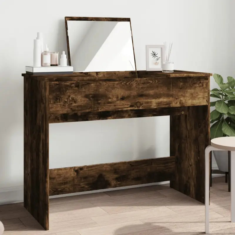 Elegante slaapkamerkaptafel van duurzaam bewerkt hout - Gerookt eiken / 1 - Slaapkamerkaptafels