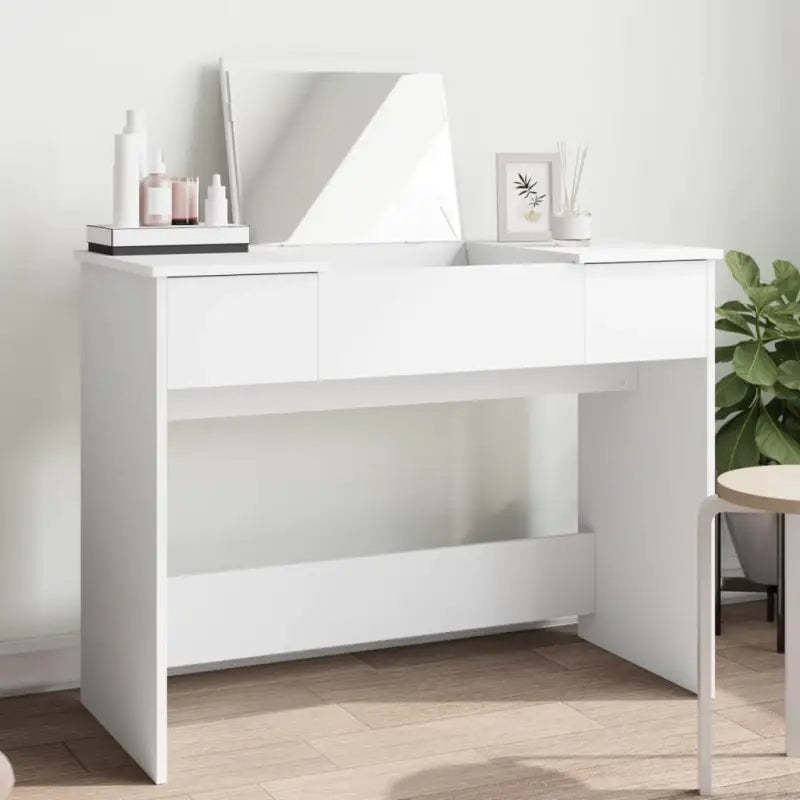 Elegante slaapkamerkaptafel van duurzaam bewerkt hout - Wit / 1 - Slaapkamerkaptafels