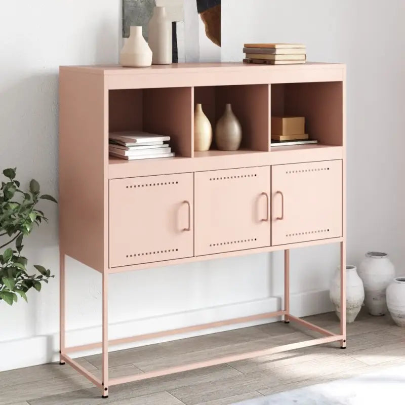 Elegante stalen dressoir met duurzame en sterke afwerking - Roze / 1 - Dressoirs & buffetkasten