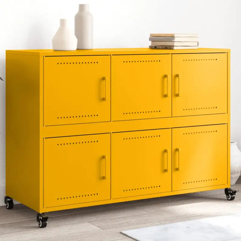 Elegante stalen dressoir met trendy en duurzame uitstraling - Geel / 1 - Dressoirs & buffetkasten