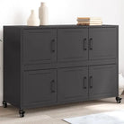Elegante stalen dressoir met trendy en duurzame uitstraling - Zwart / 1 - Dressoirs & buffetkasten