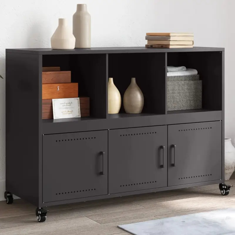 Elegante stalen dressoir voor een moderne uitstraling - Zwart / 1 - Dressoirs & buffetkasten