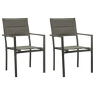 Elegante tuinset met gehard glas en gepoedercoat staal - 80 cm tafellengte - Tuinsets