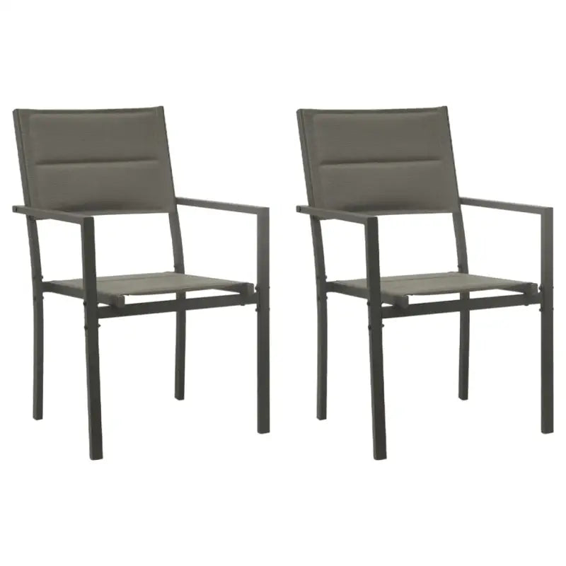 Elegante tuinset met gehard glas en gepoedercoat staal - 80 cm tafellengte - Tuinsets