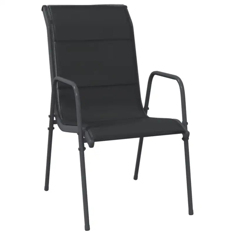 Elegante tuinset met gehard glas en gepoedercoat staal - 80 cm tafellengte - Tuinsets