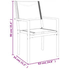 Elegante tuinset met gehard glas en gepoedercoat staal - Tuinsets