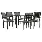 Elegante tuinset met gehard glas en gepoedercoat staal - Tuinsets