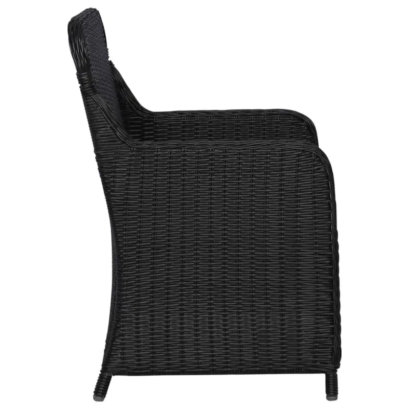 Elegante tuinset met massief acaciahout en gepoedercoat staal - Tuinsets